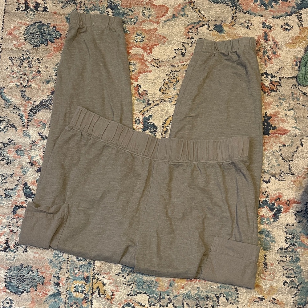Soft Surroundings Olive Green‎ Relaxed cargo jogger Pants XL athleisure